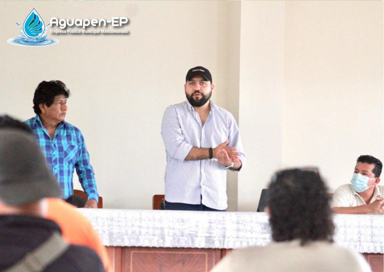 la comuna Villingota se trasladó personal técnico y administrativo de Aguapen EP