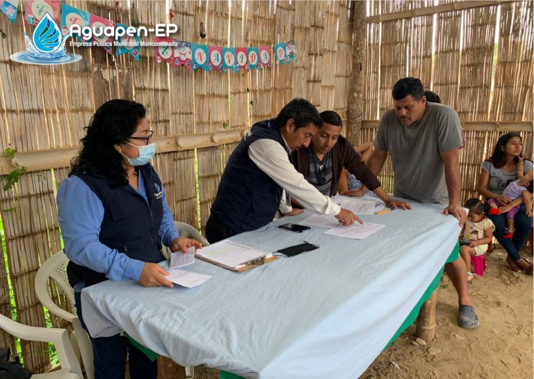 aguapen E.P. participó de la socialización para la extensión de red de agua potable en el Barrio Siria Bedoya