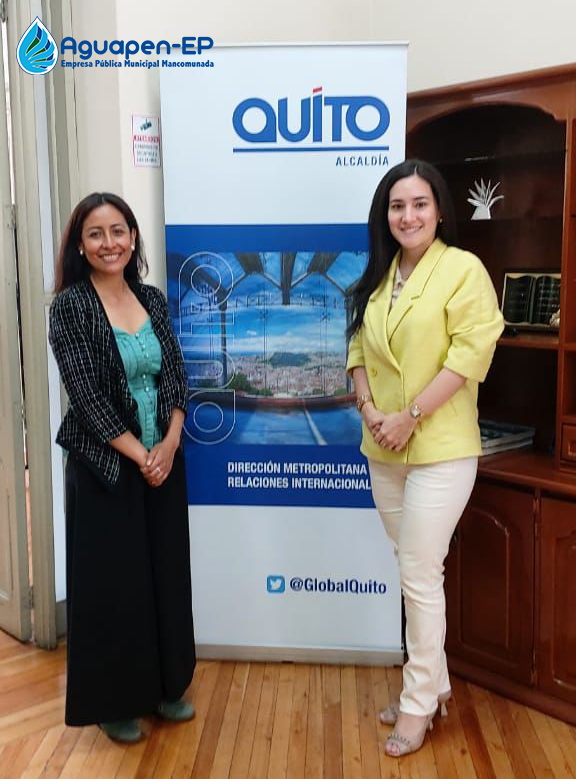 La Ing. Karina Fajardo, directora del Departamento de Cooperación Internacional se reunió con la directora de Relaciones Internacionales del Municipio de Quito Valeria Arguello